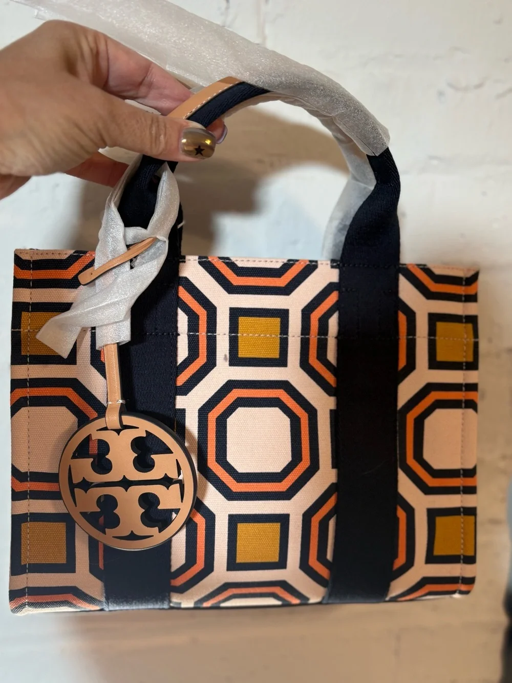 Tory Burch Geometric Canvas Tote